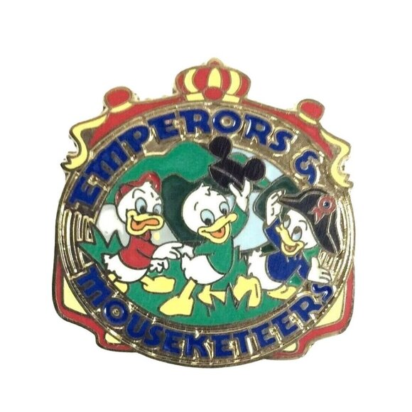Disney Cruise Line Emperors Mouseketeers Lapel Pin Huey Dewey Louie Collectible - Picture 1 of 4